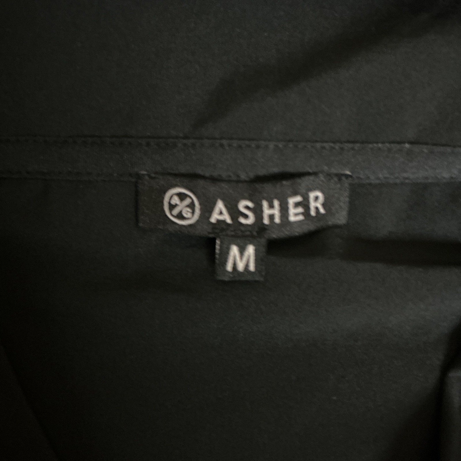 Asher Golf Windbreaker Jacket Mens Size Medium Black Hooded Full Zip Activewear — image 3 of 8